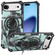 iPhone 17 Air Camouflage Kickstand Rotating Shaft MagSafe Phone Case - Bright Green Branches