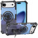 iPhone 17 Air Camouflage Kickstand Rotating Shaft MagSafe Phone Case - Carbon Fiber Sky Blue