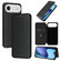 iPhone 17 Air Carbon Fiber Texture Flip Leather Phone Case - Black