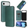 iPhone 17 Air Carbon Fiber Texture Flip Leather Phone Case - Green