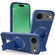 iPhone 17 Air Carbon Fiber Texture MagSafe Phone Case with Holder - Blue