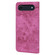 iPhone 17 Air Cartoon Sakura Cat Embossed Leather Phone Case - Rose Red