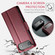 iPhone 17 Air CaseMe 023 Butterfly Buckle Litchi Texture RFID Anti-theft Leather Phone Case - Red