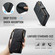 iPhone 17 Air CaseMe C30 Card Slots Zipper Wallet Leather Phone Case - Black