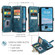 iPhone 17 Air CaseMe C30 Card Slots Zipper Wallet Leather Phone Case - Blue