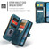 iPhone 17 Air CaseMe C30 Card Slots Zipper Wallet Leather Phone Case - Blue