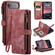 iPhone 17 Air CaseMe C30 Card Slots Zipper Wallet Leather Phone Case - Red
