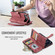 iPhone 17 Air CaseMe C30 Card Slots Zipper Wallet Leather Phone Case - Red