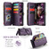 iPhone 17 Air CaseMe C36 Card Slots Zipper Wallet RFID Anti-theft Leather Phone Case - Purple