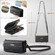 iPhone 17 Air CaseMe C39 RFID Blocking Zipper Wallet Leather Phone Case with Crossbody Strap - Black