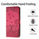 iPhone 17 Air Cat Embossing Pattern Leather Phone Case with Lanyard - Red