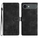 iPhone 17 Air Cherry Blossom Butterfly Skin Feel Embossed PU Phone Case - Black