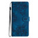 iPhone 17 Air Cherry Blossom Butterfly Skin Feel Embossed PU Phone Case - Blue