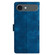iPhone 17 Air Cherry Blossom Butterfly Skin Feel Embossed PU Phone Case - Blue