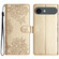 iPhone 17 Air Cherry Blossom Butterfly Skin Feel Embossed PU Phone Case - Gold