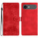 iPhone 17 Air Cherry Blossom Butterfly Skin Feel Embossed PU Phone Case - Red