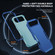 iPhone 17 Air Commuter Shockproof TPU + PC Phone Case - Royal Blue+Grey Green