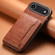 iPhone 17 Air Crocodile Texture Card Bag Design Full Coverage Phone Case - Brown