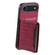 iPhone 17 Air Crocodile Texture Card Bag Design Full Coverage Phone Case - Red