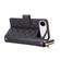 iPhone 17 Air Crossbody Rhombic Zipper Tower Buckle Leather Phone Case with Lanyard - Black
