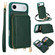 iPhone 17 Air Crossbody Zipper RFID Card Bag Phone Case - Green