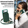 iPhone 17 Air Crossbody Zipper RFID Card Bag Phone Case - Green