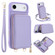 iPhone 17 Air Crossbody Zipper RFID Card Bag Phone Case - Light Purple