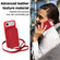 iPhone 17 Air Crossbody Zipper RFID Card Bag Phone Case - Red