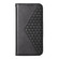 iPhone 17 Air Cubic Grid Calf Texture Magnetic Leather Phone Case - Black