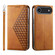 iPhone 17 Air Cubic Grid Calf Texture Magnetic Leather Phone Case - Brown