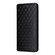 iPhone 17 Air Cubic Grid Texture Flip Leather Phone Case - Black