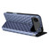iPhone 17 Air Cubic Grid Texture Flip Leather Phone Case - Blue