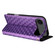 iPhone 17 Air Cubic Grid Texture Flip Leather Phone Case - Purple