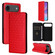 iPhone 17 Air Cubic Grid Texture Flip Leather Phone Case - Red