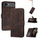 iPhone 17 Air Cubic Skin Feel Flip Leather Phone Case - Brown
