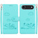 iPhone 17 Air Cute Cats RFID Leather Phone Case - Green