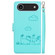 iPhone 17 Air Cute Cats RFID Leather Phone Case - Green