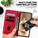 iPhone 17 Air Cute Cats RFID Leather Phone Case - Red