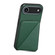 iPhone 17 Air D04 Calf Texture Dual Card Slot Holder Phone Case - Green