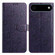 iPhone 17 Air Daisy Embossed Leather Phone Case - Dark Purple