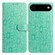 iPhone 17 Air Daisy Embossed Leather Phone Case - Green