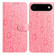 iPhone 17 Air Daisy Embossed Leather Phone Case - Pink