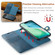 iPhone 17 Air DG.MING Crazy Horse Texture Detachable Magnetic Leather Phone Case - Blue