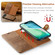 iPhone 17 Air DG.MING Crazy Horse Texture Detachable Magnetic Leather Phone Case - Brown