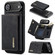 iPhone 17 Air DG.MING M1 Series 3-Fold Multi Card Wallet Leather Phone Case - Black