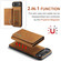 iPhone 17 Air DG.MING M1 Series 3-Fold Multi Card Wallet Leather Phone Case - Brown
