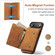 iPhone 17 Air DG.MING M1 Series 3-Fold Multi Card Wallet Leather Phone Case - Brown