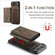 iPhone 17 Air DG.MING M1 Series 3-Fold Multi Card Wallet Leather Phone Case - Coffee