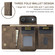iPhone 17 Air DG.MING M1 Series 3-Fold Multi Card Wallet Leather Phone Case - Coffee