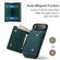 iPhone 17 Air DG.MING M1 Series 3-Fold Multi Card Wallet Leather Phone Case - Green